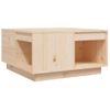 Mesa De Centro Madera Maciza De Pino 60x61x32,5 Cm Vidaxl