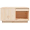 Mesa De Centro Madera Maciza De Pino 60x61x32,5 Cm Vidaxl