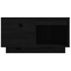 Mesa De Centro De Madera Maciza De Pino Negro 60x61x32,5 Cm Vidaxl