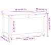 Caja De Almacenaje Madera Maciza De Pino Gris 80x40x45,5 Cm Vidaxl