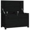 Caja De Almacenaje Madera Maciza De Pino Negro 80x40x45,5 Cm Vidaxl