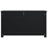 Caja De Almacenaje Madera Maciza De Pino Negro 80x40x45,5 Cm Vidaxl