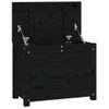 Caja De Almacenaje Madera Maciza De Pino Negro 60x32x45,5 Cm Vidaxl