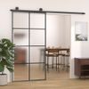 Puerta Corredera Set Herrajes Vidrio Esg Aluminio 102,5x205 Cm Vidaxl