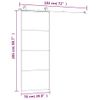 Puerta Corredera Con Set Herrajes Vidrio Esg Aluminio 76x205 Cm Vidaxl