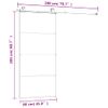 Puerta Corredera Con Set Herrajes Vidrio Esg Aluminio 90x205 Cm Vidaxl