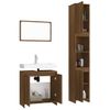 Set De Muebles Baño 3 Pzas Madera Contrachapada Roble Marrón Vidaxl