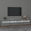 Mueble De Tv Con Luces Led Gris Sonoma 240x35x40 Cm Vidaxl