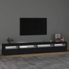 Mueble De Tv Con Luces Led Negro 270x35x40 Cm Vidaxl