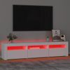 Mueble De Tv Con Luces Led Blanco 180x35x40 Cm Vidaxl