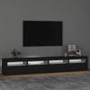 Mueble De Tv Con Luces Led Negro 240x35x40 Cm Vidaxl