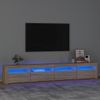 Mueble De Tv Con Luces Led Roble Sonoma 240x35x40 Cm Vidaxl