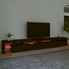 Mueble De Tv Con Luces Led Negro 290x36,5x40 Cm Vidaxl