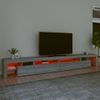 Mueble De Tv Con Luces Led Gris Sonoma 290x36,5x40 Cm Vidaxl
