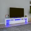 Mueble De Tv Con Luces Led Blanco 200x36,5x40 Cm Vidaxl