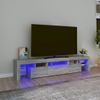 Mueble De Tv Con Luces Led Gris Sonoma 200x36,5x40 Cm Vidaxl