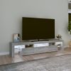 Mueble De Tv Con Luces Led Gris Sonoma 200x36,5x40 Cm Vidaxl