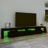 Mueble De Tv Con Luces Led Negro 260x36,5x40 Cm Vidaxl