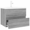 Mueble De Baño Con Lavabo Madera Contrachapada Gris Sonoma Vidaxl