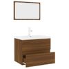 Set De Muebles De Baño Madera Contrachapada Marrón Roble Vidaxl