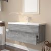 Mueble De Baño Con Lavabo Madera Contrachapada Gris Sonoma Vidaxl