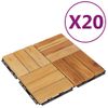 Baldosas De Terraza 20 Uds Madera Maciza Teca 30x30 Cm Vidaxl