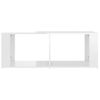 Mesa De Centro Madera Contrachapada Blanco Brillo 100x50x36 Cm Vidaxl