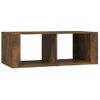 Mesa De Centro Madera Contrachapada Roble Ahumado 100x50x36 Cm Vidaxl