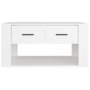 Mesa De Centro Madera Contrachapada Blanca 80x50x40 Cm Vidaxl