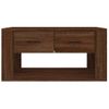 Mesa De Centro Madera Contrachapada Roble Marrón 80x50x40 Cm Vidaxl