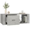 Mesa De Centro Madera Contrachapada Gris Hormigón 100x50,5x35cm Vidaxl