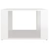 Mesita De Noche Madera Contrachapada Blanco Brillo 57x55x36 Cm Vidaxl