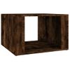 Mesita De Noche Madera Contrachapada Roble Ahumado 57x55x36 Cm Vidaxl