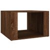 Mesita De Noche Madera Contrachapada Marrón Roble 57x55x36 Cm Vidaxl