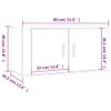 Mueble Para Tv De Pared Negro 80x34,5x40 Cm Vidaxl