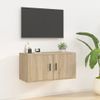 Mueble Para Tv De Pared Roble Sonoma 80x34,5x40 Cm Vidaxl