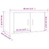 Mueble Para Tv De Pared Roble Ahumado 80x34,5x40 Cm Vidaxl