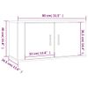 Mueble Para Tv De Pared Roble Marrón 80x34,5x40 Cm Vidaxl