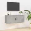 Mueble Para Tv De Pared Gris Hormigón 100x34,5x40 Cm Vidaxl