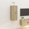 Mueble Para Tv De Pared Roble Sonoma 40x34,5x100 Cm Vidaxl