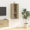 Mueble Para Tv De Pared Roble Sonoma 40x34,5x100 Cm Vidaxl