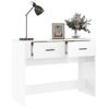 Mesa Consola Madera Contrachapada Blanco Brillante 100x39x75 Cm Vidaxl