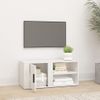 Mueble De Tv Madera Contrachapada Blanco Brillo 80x31,5x36 Cm Vidaxl