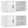 Muebles Para Tv 2 Uds Madera Blanco Brillo 80x31,5x36 Cm Vidaxl