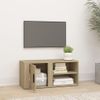 Mueble Para Tv Madera Contrachapada Roble Sonoma 80x31,5x36 Cm Vidaxl