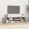 Mueble Tv 2 Uds Madera Contrachapada Gris Hormigón 80x31,5x36cm Vidaxl