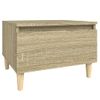 Mesa Auxiliar Madera Contrachapada Roble Sonoma 50x46x35 Cm Vidaxl