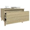 Mesa Auxiliar Madera Contrachapada Roble Sonoma 50x46x35 Cm Vidaxl