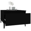 Mesa Auxiliar De Madera Contrachapada Negro 50x46x35 Cm Vidaxl