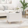 Mesa De Centro Madera Contrachapada Blanco Brillo 60x44,5x45 Cm Vidaxl